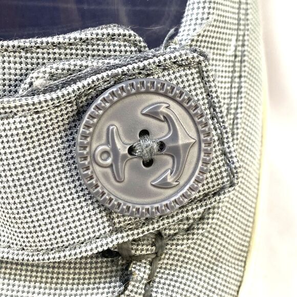 Vans Shoes Woman's Size 8.5 Boat Loafers Comfort Slip On Canvas Nautical Buttons - Picture 9 of 11